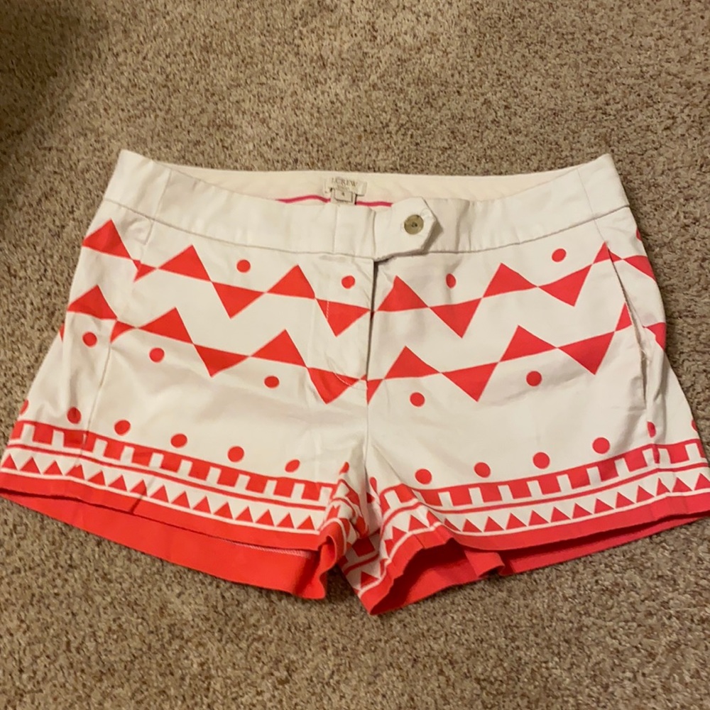 J. Crew chino shorts - white & coral